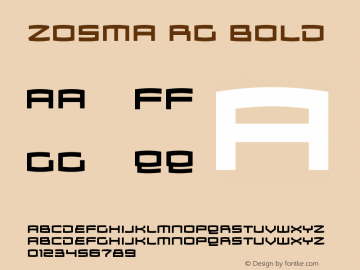 Zosma Rg Bold Version 2.000图片样张