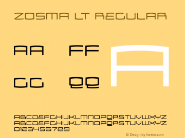 Zosma Lt Regular Version 2.000 Font Sample
