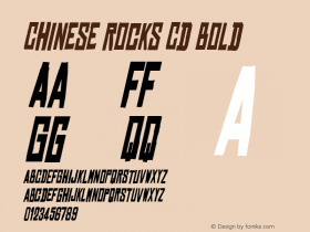 Chinese Rocks Cd Bold Version 3.002 Font Sample