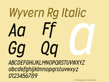 Wyvern Rg Italic Version 2.001图片样张