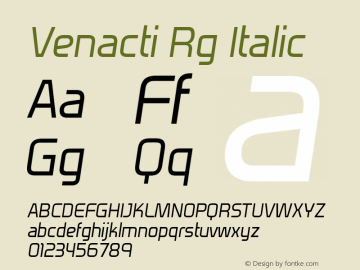 Venacti Rg Italic Version 2.003图片样张