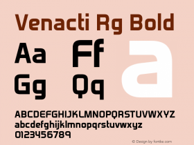 Venacti Rg Bold Version 2.003 Font Sample
