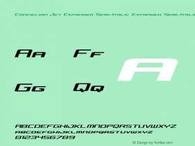 Concielian Jet Expanded Semi-Italic Expanded Semi-Italic Version 3.0; 2015图片样张