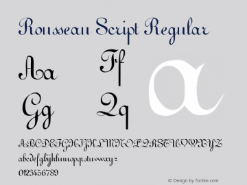 Rousseau Script Regular Unknown图片样张