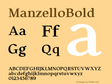 ManzelloBold ☞ Version 1.000;com.myfonts.easy.tdf.manzello.bold.wfkit2.version.4o6a图片样张