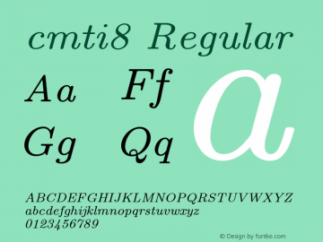 cmti8 Regular 1.1/12-Nov-94图片样张