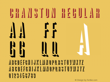 Cranston Regular Unknown Font Sample