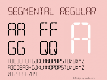 Segmental Regular Version 1.000图片样张