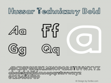 Hussar Techniczny Bold Version 0.77 Font Sample