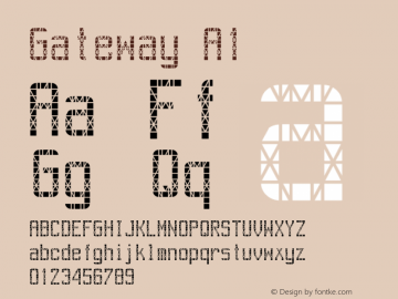 Gateway A1 Version 001.000 Font Sample