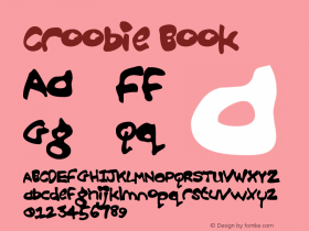 Croobie Book Version Macromedia Fontograp Font Sample