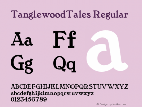 TanglewoodTales Regular Converted from e:\nickfo~1\pcttf\TAT_____.TF1 by ALLTYPE Font Sample