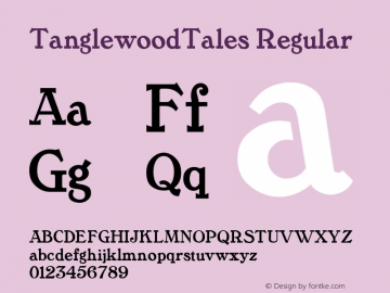 TanglewoodTales Regular Converted from e:\nickfo~1\pcttf\TAT_____.TF1 by ALLTYPE图片样张
