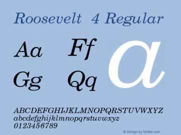 Roosevelt  4 Regular Unknown Font Sample