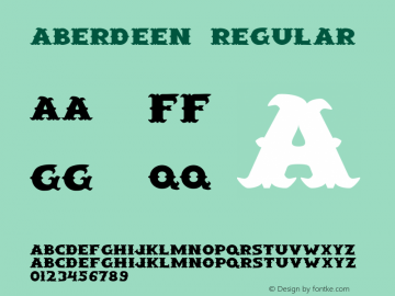 Aberdeen Regular Unknown图片样张
