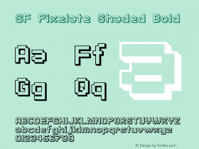 SF Pixelate Shaded Bold v1.0 - Freeware Font Sample