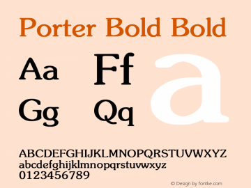 Porter Bold Bold Unknown图片样张