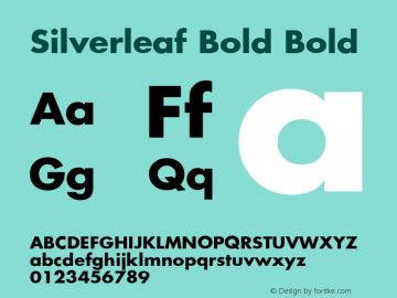 Silverleaf Bold Bold Unknown图片样张