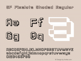 SF Pixelate Shaded Regular Version 1.1 Font Sample