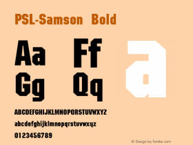 PSL-Samson Bold Version 1.000 2006 initial release图片样张