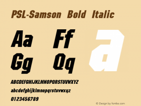 PSL-Samson Bold Italic Version 1.000 2006 initial release图片样张