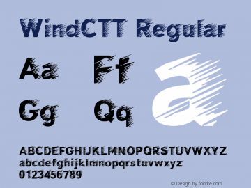 WindCTT Regular Version 1.0 Font Sample