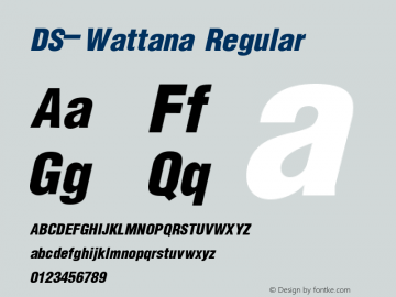DS-Wattana Regular 001.000 Font Sample