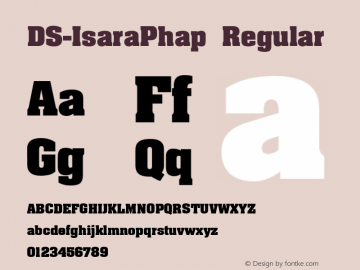 DS-IsaraPhap Regular Version 1.000 2006 initial release Font Sample