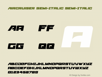 Aircruiser Semi-Italic Semi-Italic 001.100图片样张