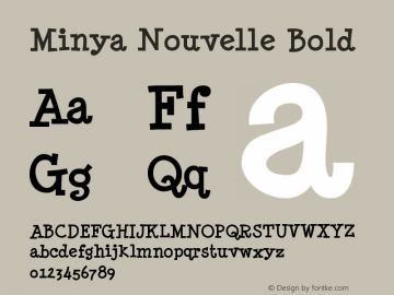 Minya Nouvelle Bold Version 4.000图片样张