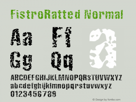 FistroRatted Normal Macromedia Fontographer 4.1 1/23/00 Font Sample