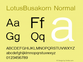 LotusBusakorn Normal 1.0 Wed Aug 17 14:14:58 1994图片样张