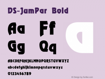 DS-JumPar Bold Version 1.000 2006 initial release Font Sample