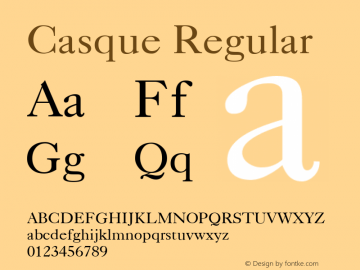 Casque Regular The IMSI MasterFonts Collection, tm 1995 IMSI图片样张