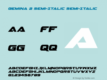 Gemina 2 Semi-Italic Semi-Italic 001.100图片样张