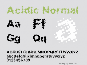 Acidic Normal 4th Generation - Friday, 960301, 12:00:00 am (CDT) Font Sample