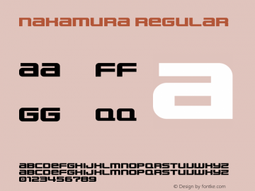 NAKAMURA Regular Version 1.0 made with TTedit 2.7 Font Sample