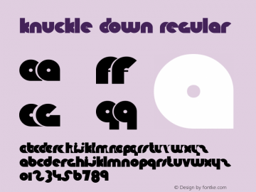 Knuckle Down Regular Version 1.00 Font Sample