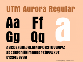 UTM Aurora Regular Bộ Font chữ Việt sử dụng bảng mã Unicode - http://www.fontchudep.vn图片样张