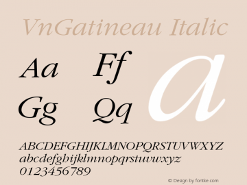 VnGatineau Italic LH COMPUTER 3/4/97图片样张