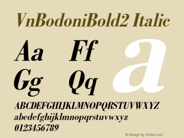 VnBodoniBold2 Italic LH COMPUTER 3/2/97图片样张