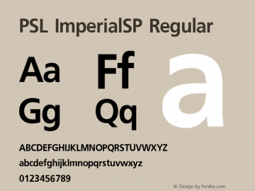 PSL ImperialSP Regular Series 2, Version 3.1, for Win 95/98/ME/2000/NT, release November 2002.图片样张