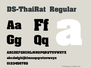 DS-ThaiRat Regular Version 1.000 2006 initial release Font Sample