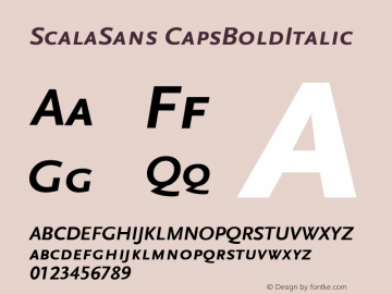 ScalaSans CapsBoldItalic Version 001.000图片样张
