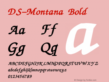 DS-Montana Bold Version 1.000 2006 initial release图片样张