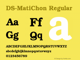 DS-MatiChon Regular 001.000 Font Sample