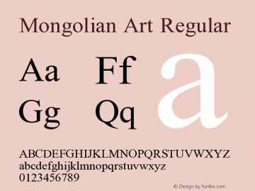 Mongolian Art Regular 1.1图片样张