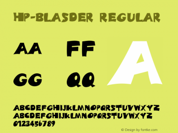 HP-Blasder Regular 2 Font Sample
