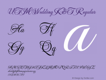 UTM Wedding K&T Regular Bộ Font chữ Việt sử dụng bảng mã Unicode图片样张
