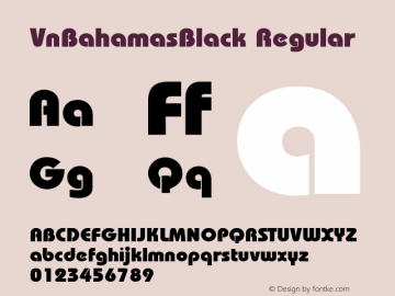 VnBahamasBlack Regular LH COMPUTER 3/3/97 Font Sample